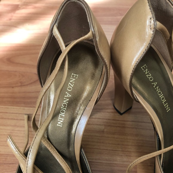 Enzo Angiolini Lace-up Leather High Heels, size 7 - Picture 3 of 6